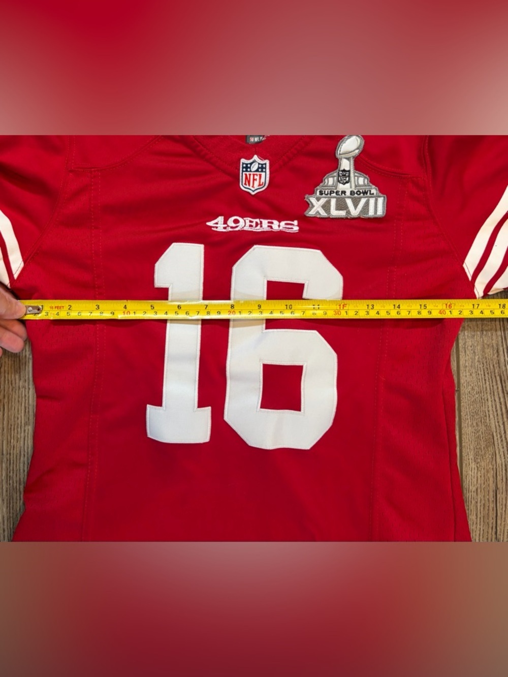 Nike 49ers Joe Montana #16 Women’s M Red Jersey Super Bowl Patch - Picture 11 of 11